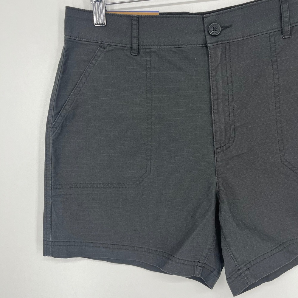 Eddie Bauer Womens Black Ripstop Utility Shorts Size 10 1849046 5" Inseam NEW - Picture 3 of 14